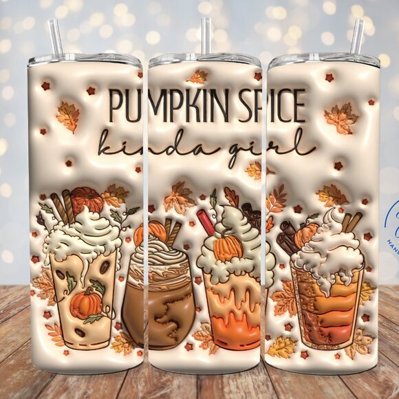 3D Pumpkin Spice Tumbler, Pumpkin Spice Kinda Girl Cup, #d Fall Tumbler - Picture 1 of 7